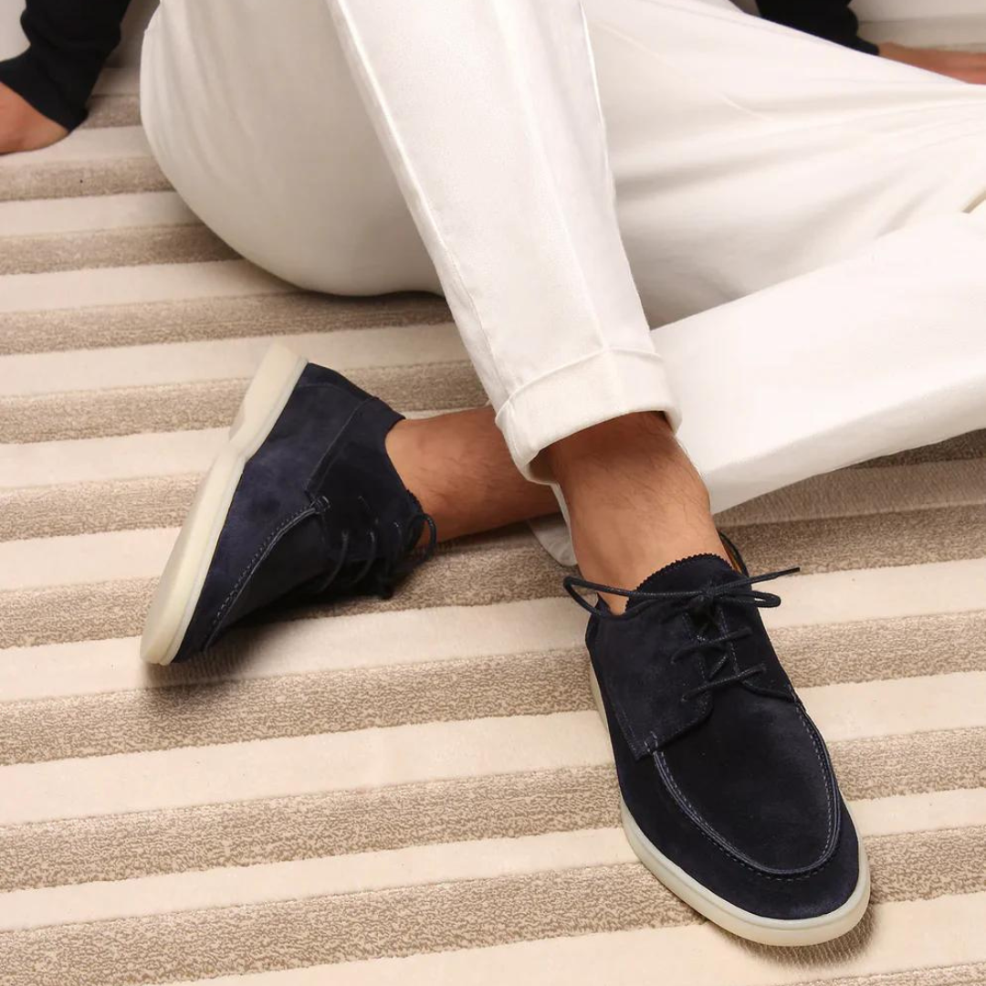 Luxe Leren Loafers voor Heren met Vetersluiting - Tijdloos en Elegant Design