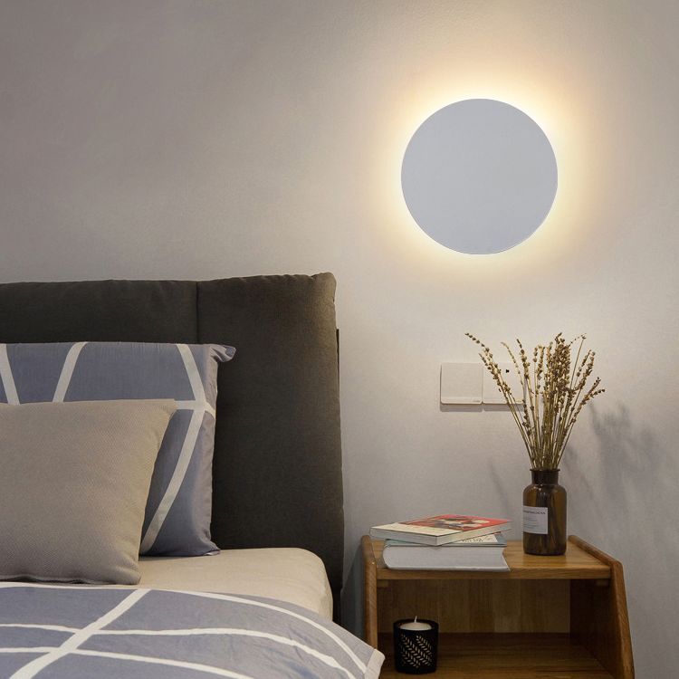 Moderne Ronde LED Wandleuchte met Metaal Finish