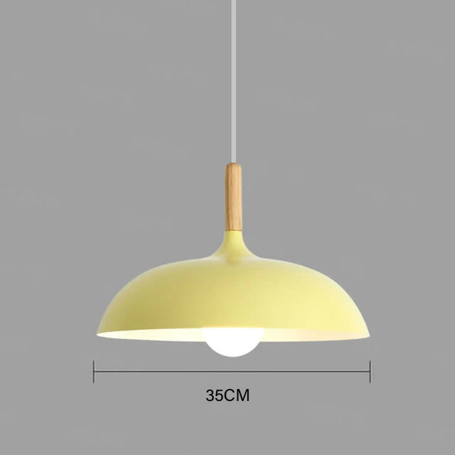 Moderne Scandinavische Eikenhouten LED Plafondlamp