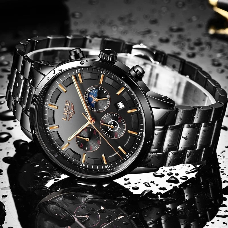 Militair Geïnspireerd Stalen Horloge voor Mannen - Krasbestendig en Waterbestendig
