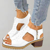 Orthopedische Leren Dames Sandalen met Verstelbare Bandjes