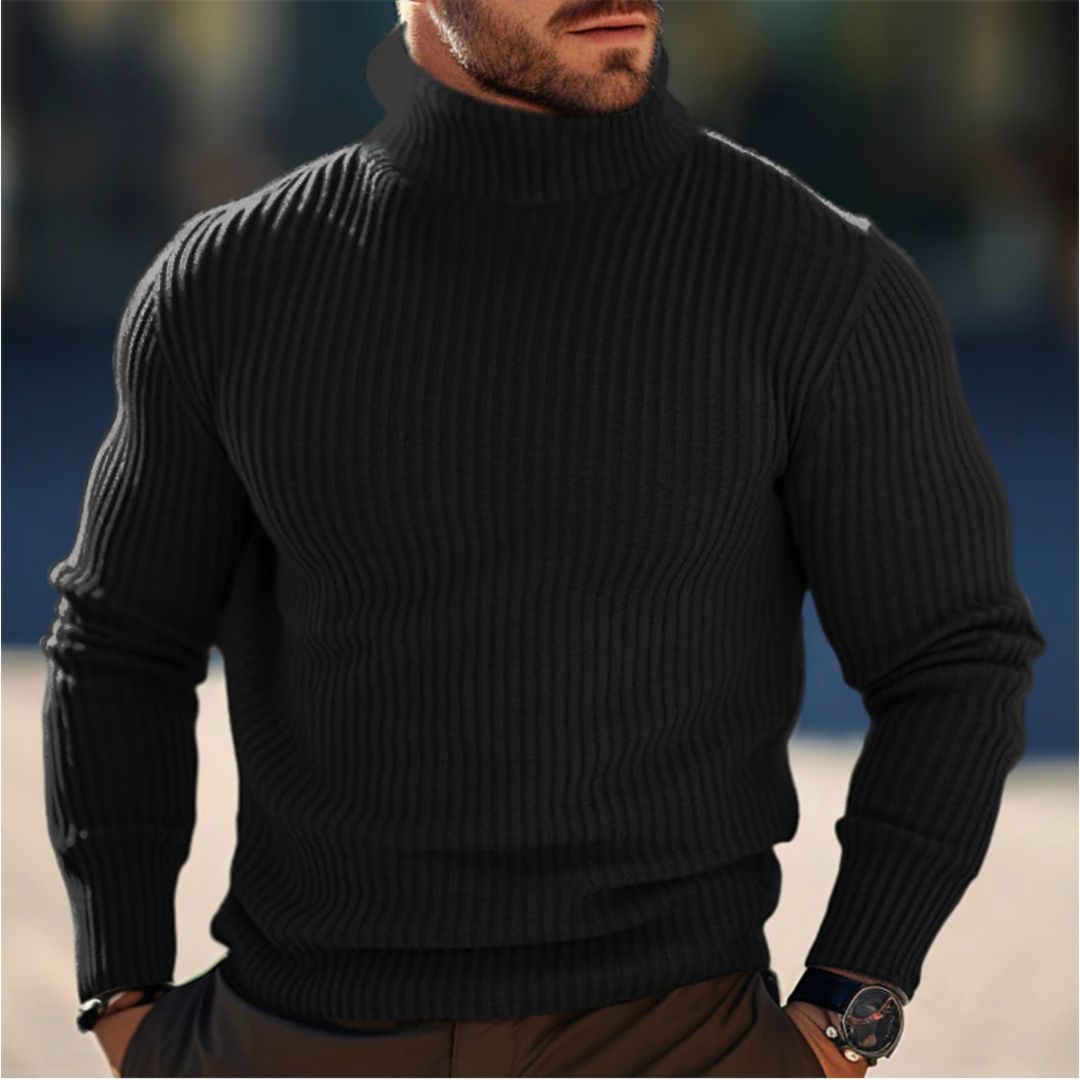 Heren Coltrui | Slim Fit Gebreid | Tijdloos Design