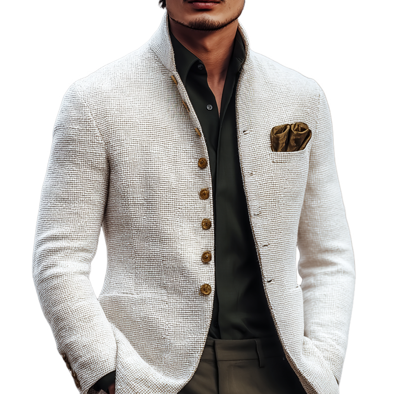 Heren Gebreide Blazer met Knoopsluiting & Moderne Pasvorm