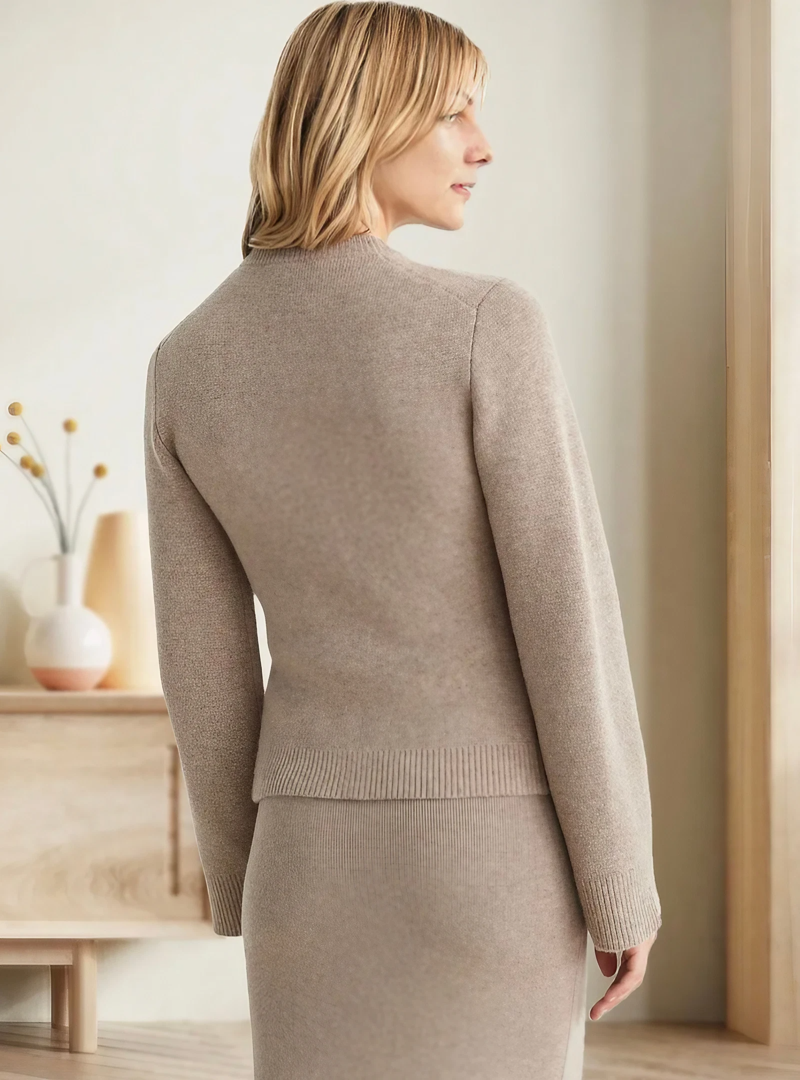 Gebreid Knoopvest Dames – Zacht, Warm en Ademend