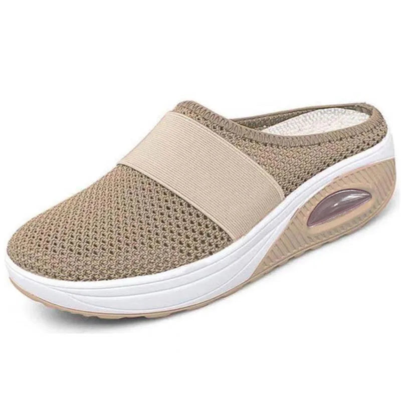 Comfortabele Dames Sneakers met Mesh Bovenwerk en Instapmodel