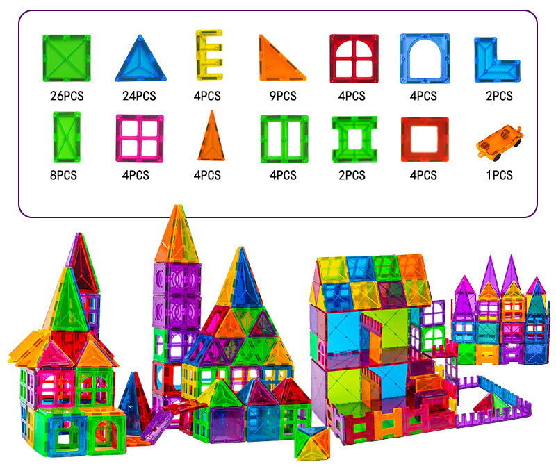 Kleurige Magnetische Bouwstenen voor Kinderen vanaf 3 Jaar-mezamstore.nl