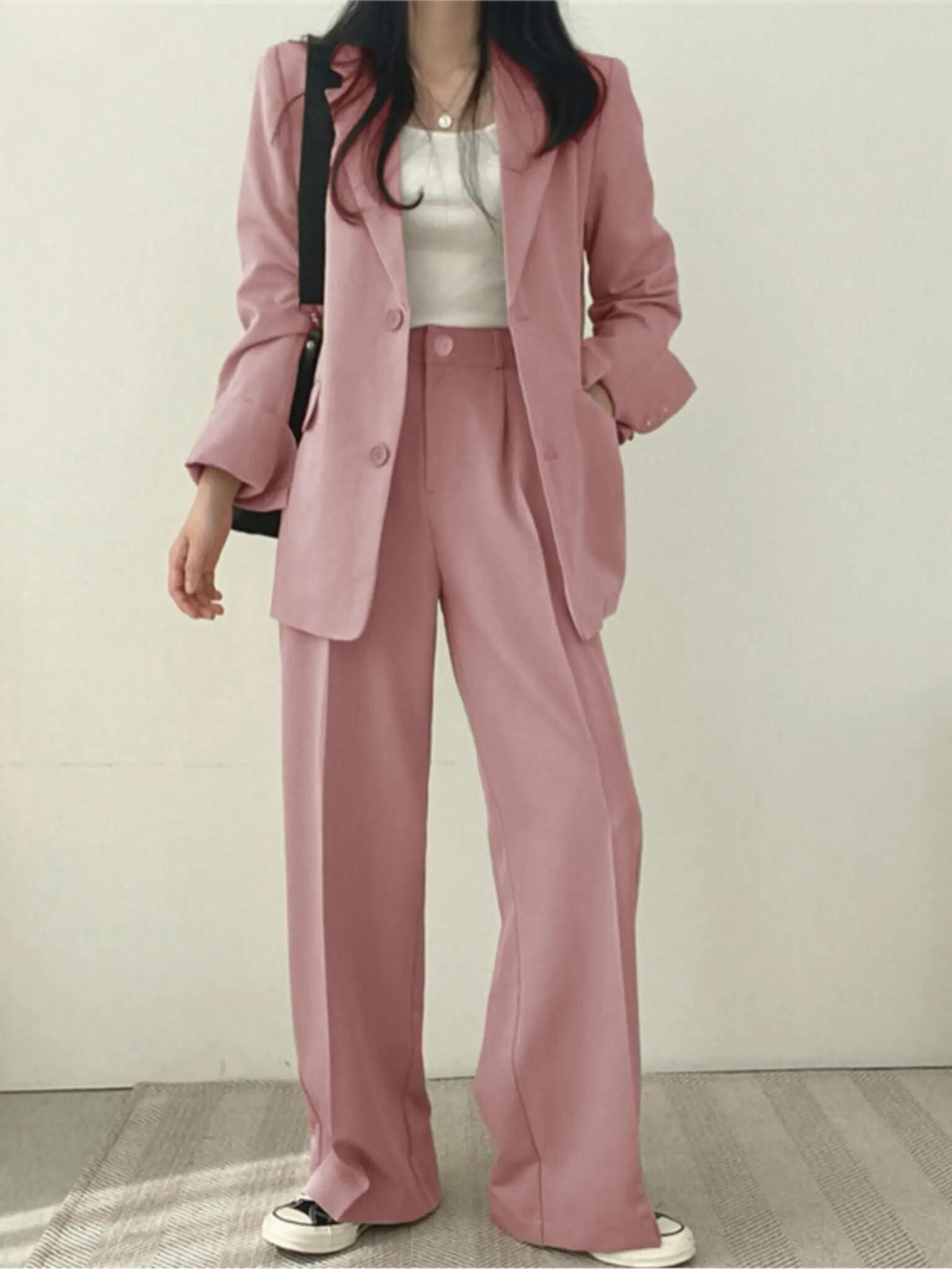 Dames Broekpak Tweedelig – Blazer & Broek, Getailleerd en Zakelijk