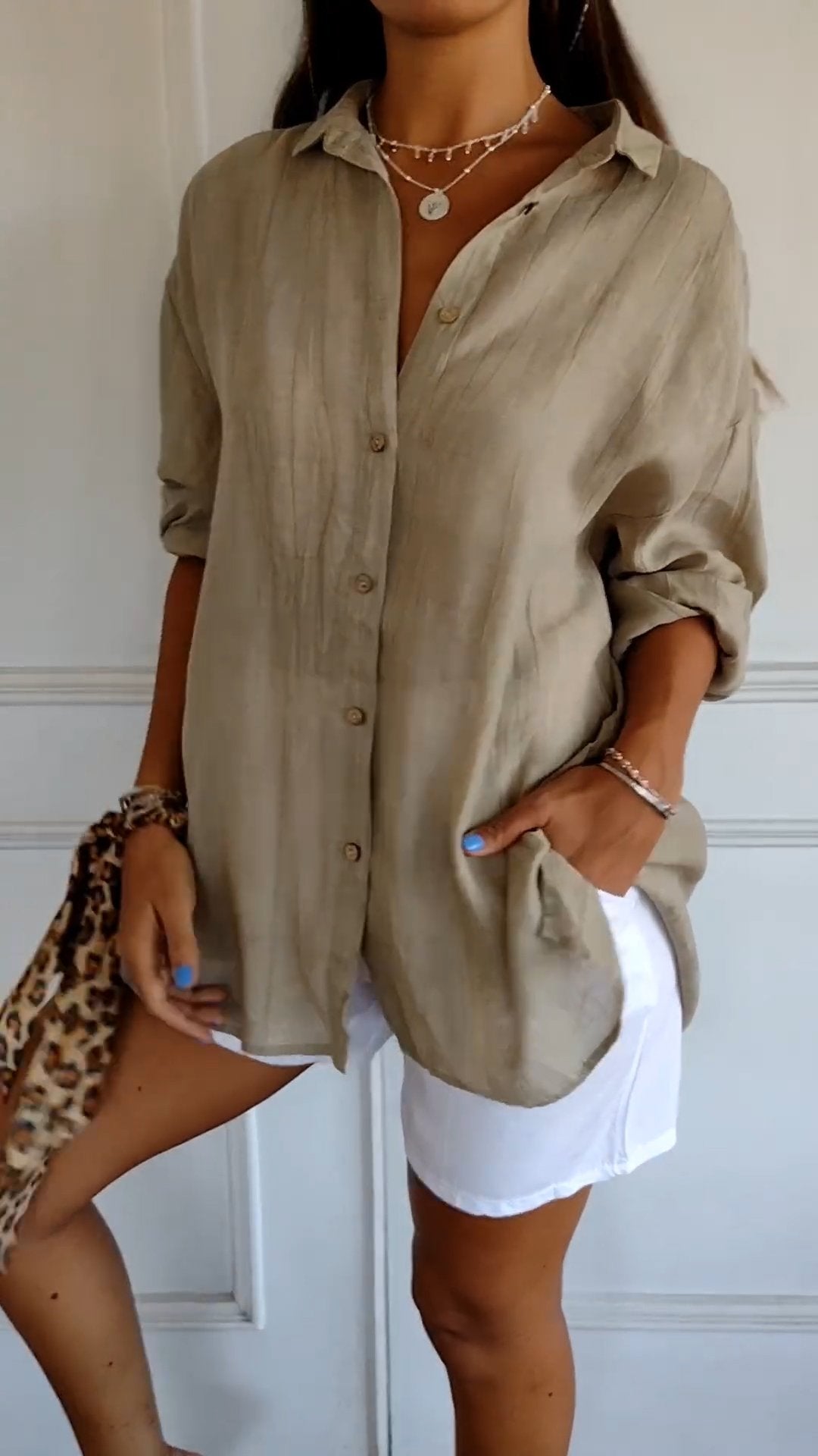 Dames Button-Down Blouse | Tijdloze Elegantie en Comfort