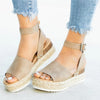 Dames Espadrille Sandalen – Comfortabele Platform Sleehakken Zomer