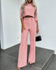 Cropped Top en Wijde Broek Set voor Dames