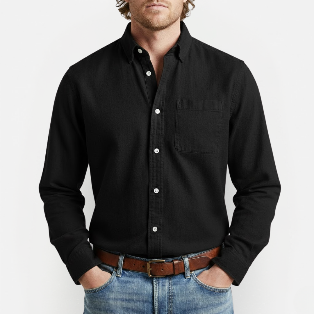Heren Overhemd met Borstzak – Klassiek & Comfort Fit