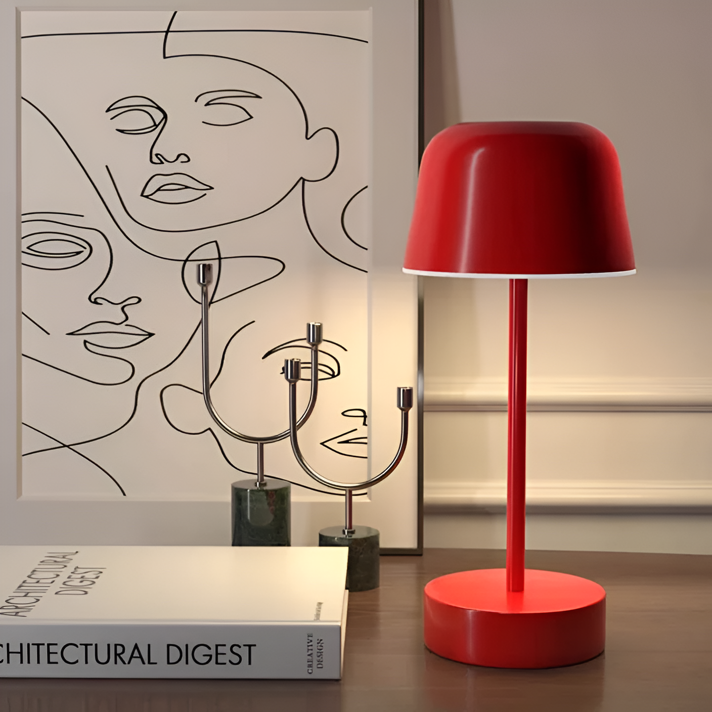 Draadloze LED Tafellamp met Retro Design