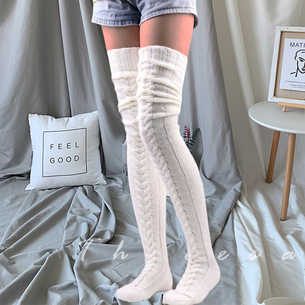 Gebreide Overknee Dames Sokken – Warme & Comfortabele Kniekousen