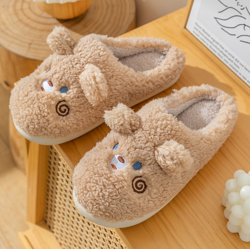 Fluffy Dierenpantoffels – Warme Sloffen met Antislip Zool