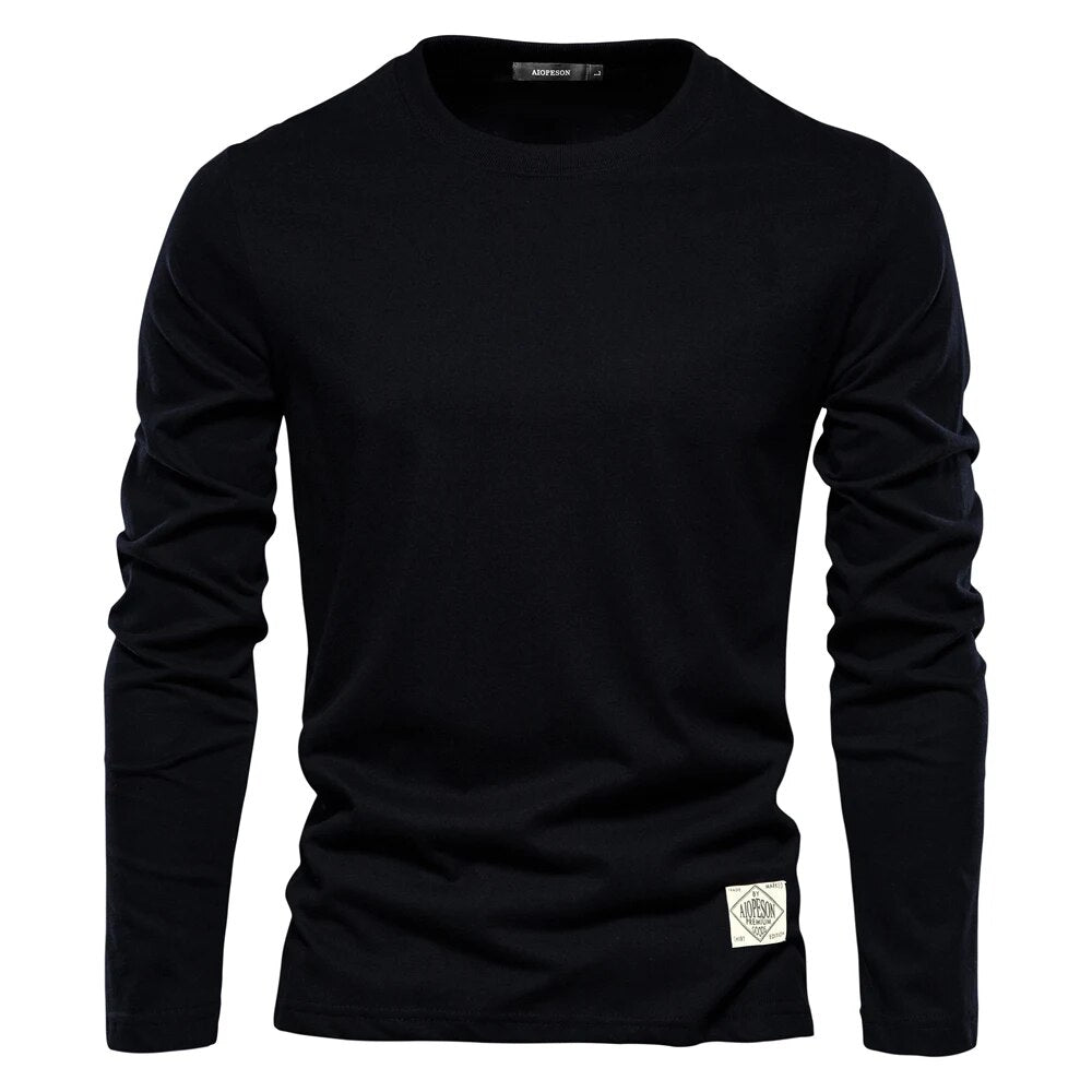 Heren Basic Longsleeve Shirt – Comfortabele Casual Lange Mouwen