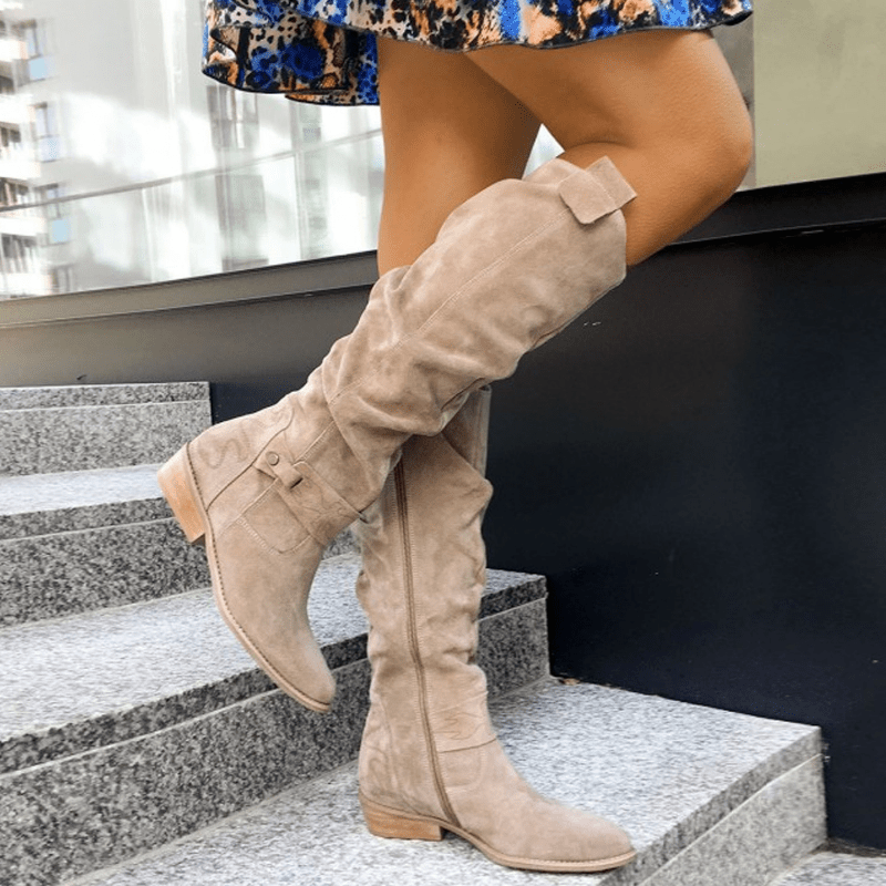 Kniehoge Dames Laarzen – Elegante Comfortabele Laarzen met Rits