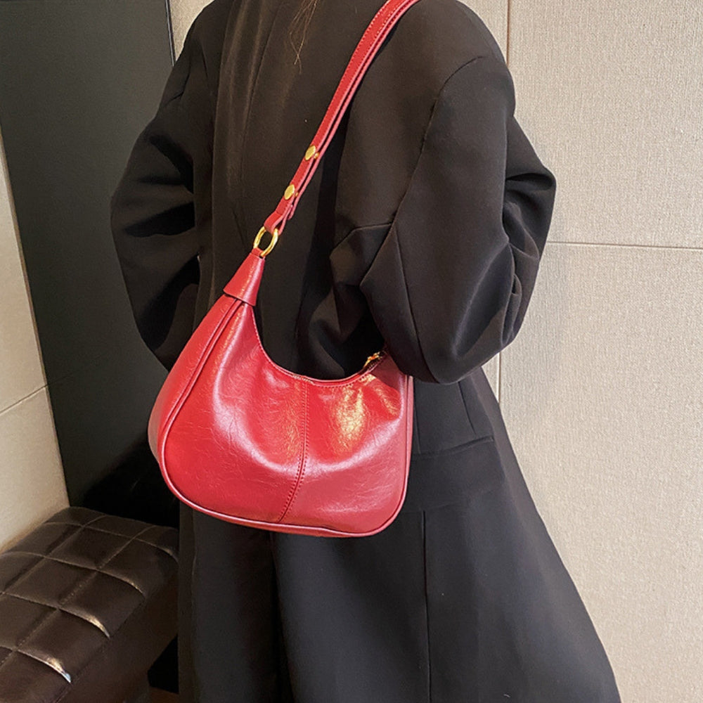 Dames Schoudertas – Minimalistische Halve Maan Tas voor Elke Dag