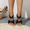 Orthopedische Sandalen met Slangenprint en Comfortzool