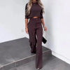 Cropped Top en Wijde Broek Set voor Dames