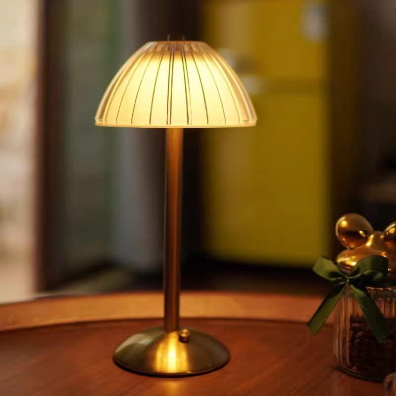 Draadloze Vintage Tafellamp met Aanraakbediening en USB-oplaadbare Batterij