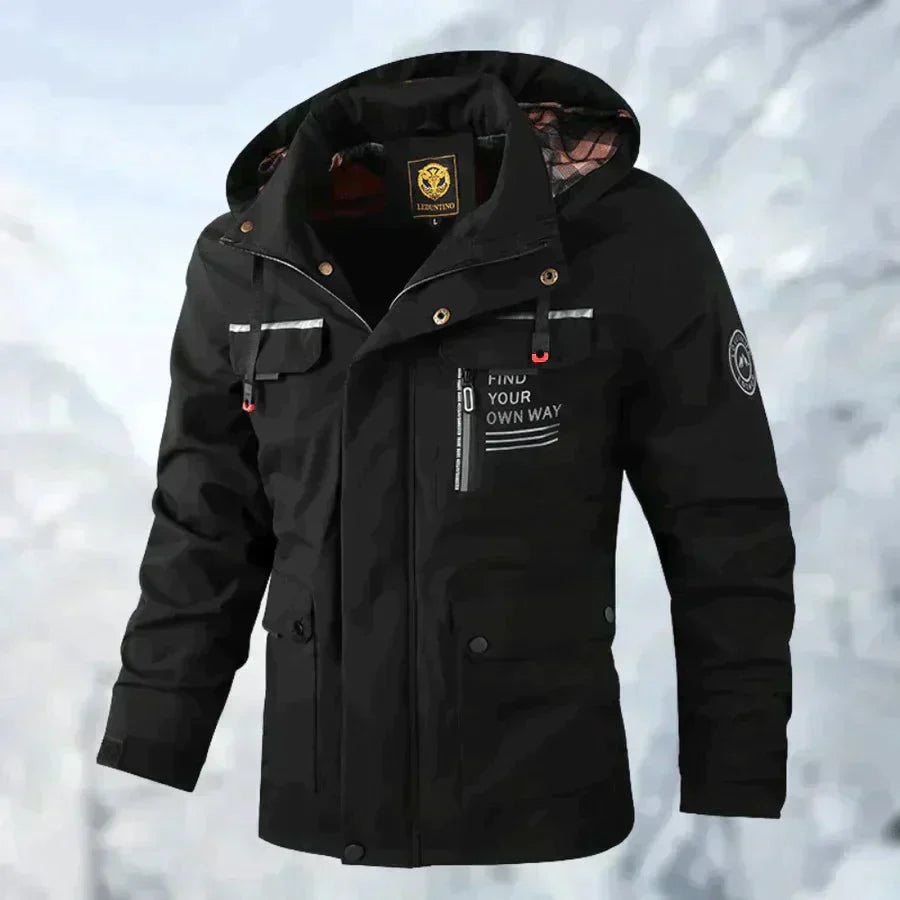 Heren Winter Parka – Warme Jas met Capuchon en Meerdere Zakken