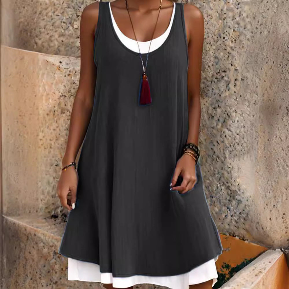 Zomerjurk Dames Losvallende Pasvorm Luchtig Comfortabel Casual