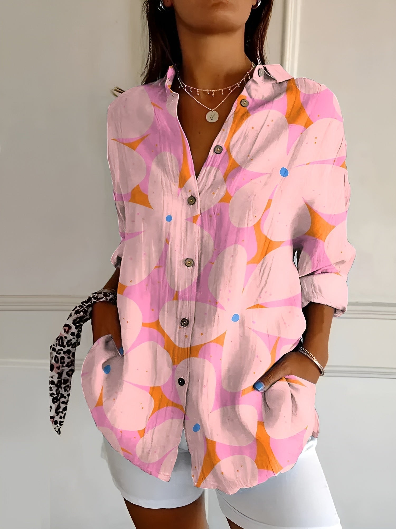 Stijlvolle Damesblouse Button-Down | Langarmig en Comfortabel
