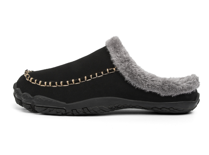 Warme heren pantoffels met pluche voering en antislip zool