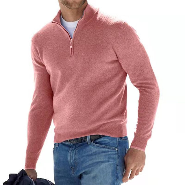 Heren V-hals trui van zachte katoenmix - Tijdloze stijl en comfort
