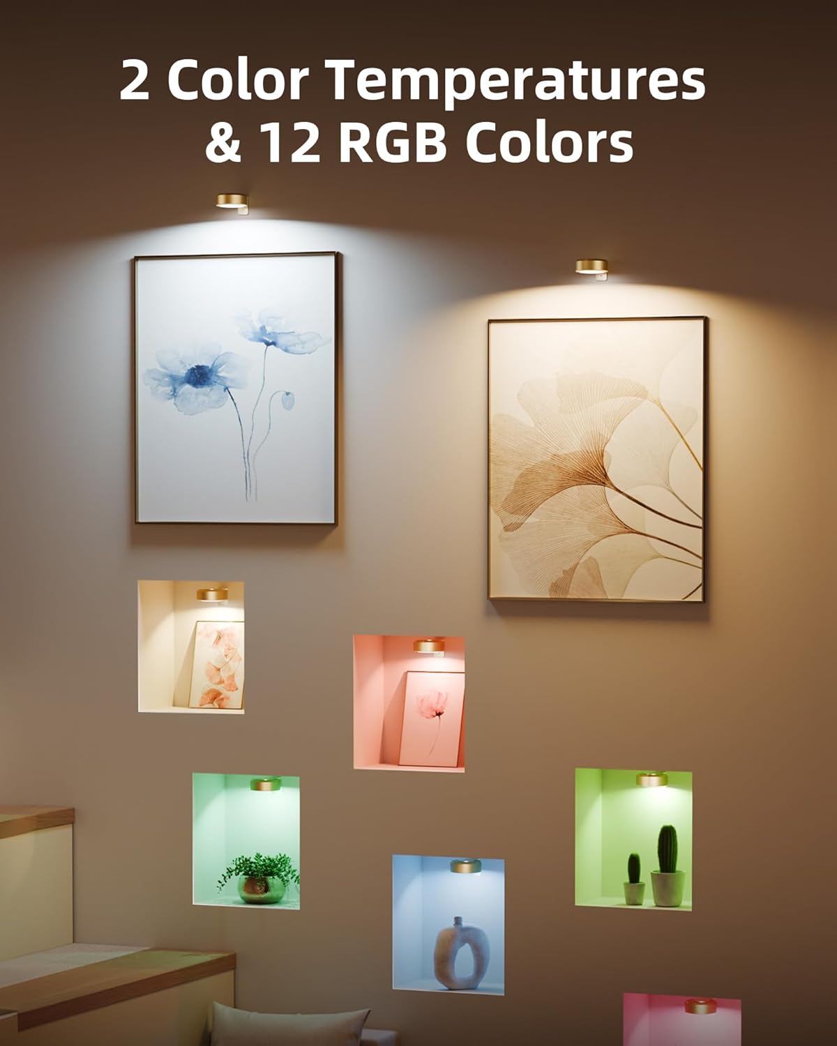 LED Wandlamp met Kleurverlichting voor Wandnissen & Decoratie