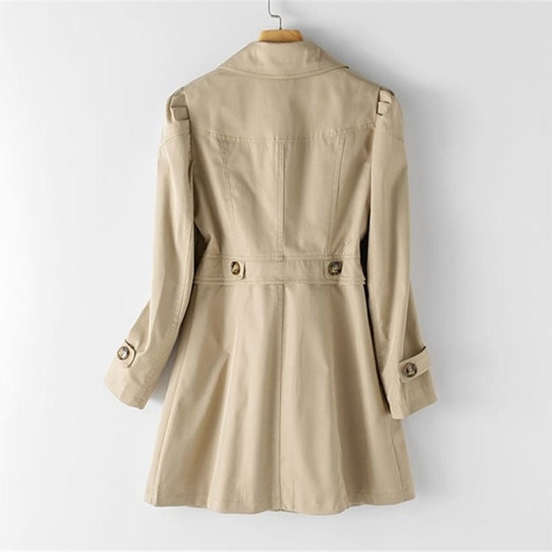 Elegante Dames Trenchcoat – Lichtgewicht Lange Jas voor Vrouwen