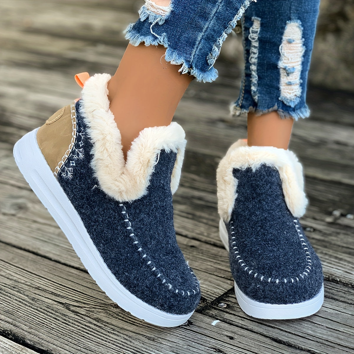 Warme Damespantoffels met Antislip en Pluche Voering