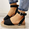 Dames Espadrille Sandalen – Comfortabele Platform Sleehakken Zomer