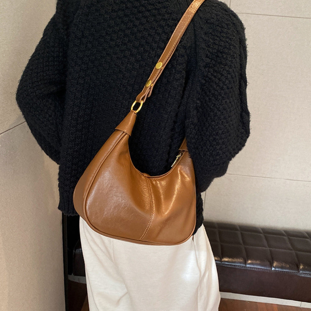 Dames Schoudertas – Minimalistische Halve Maan Tas voor Elke Dag