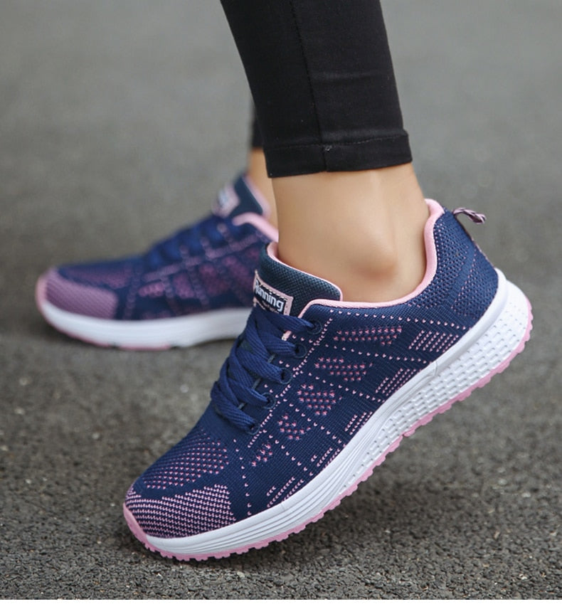 Lichte en Ademend Dames Sneakers met Stabiliteit