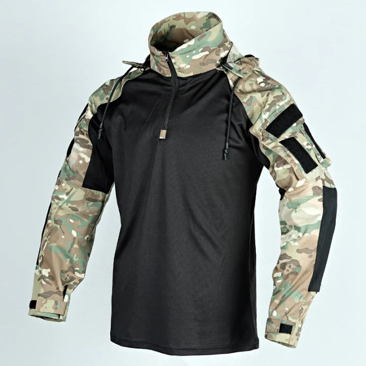 Tactisch Heren Shirt – Outdoor Combat Top met Verstelbare Mouwen