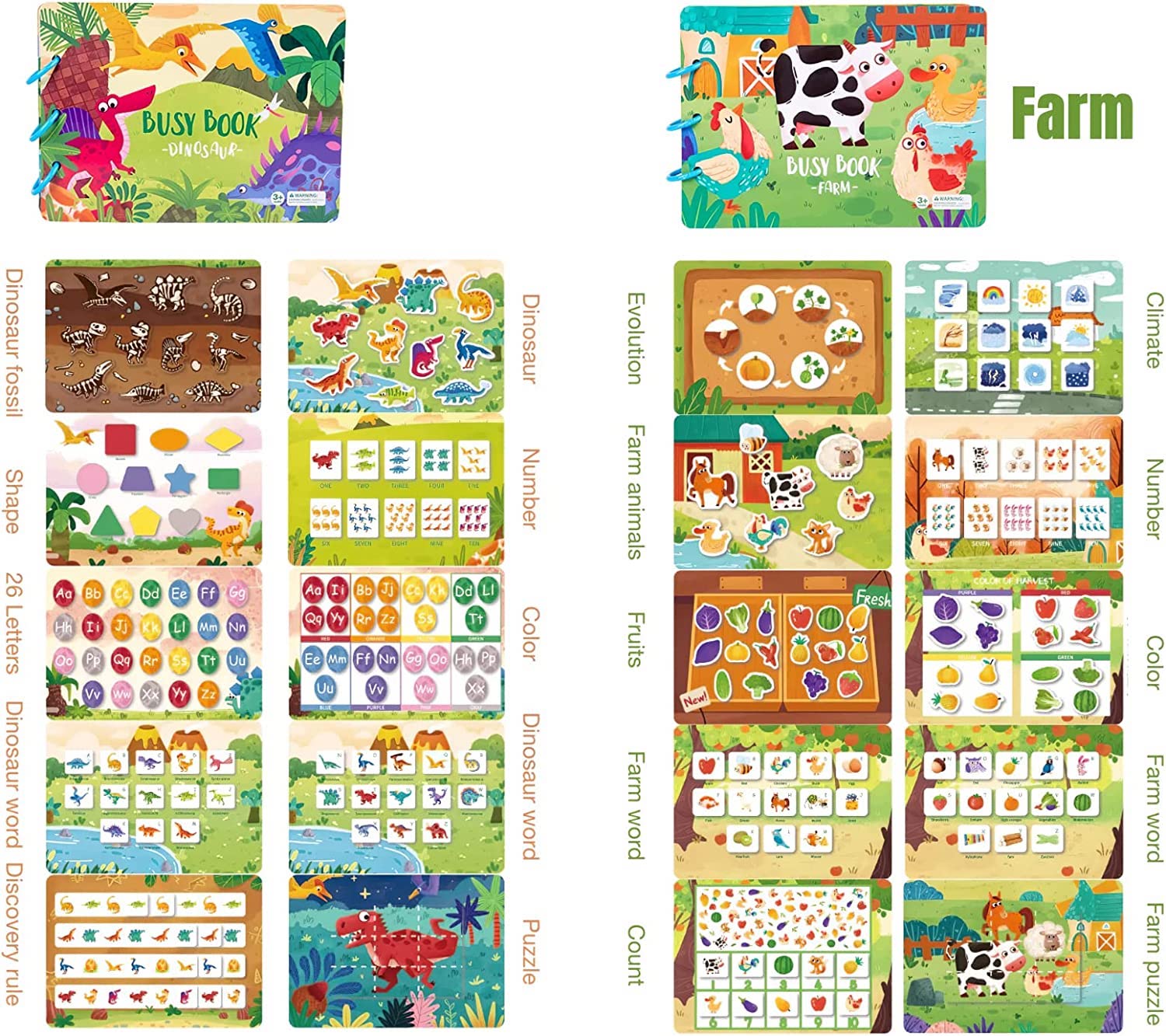 Sensorisch Boek voor Kleinkinderen - Leer- en Speelplezier-mezamstore.nl