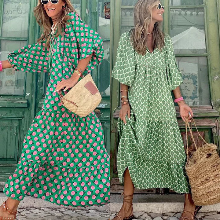 Luchtig Zomerkleed met Unieke Details en Comfort