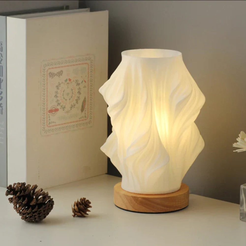 Tafellamp Slaapkamer – Moderne LED Nachtlamp met Golvend Design