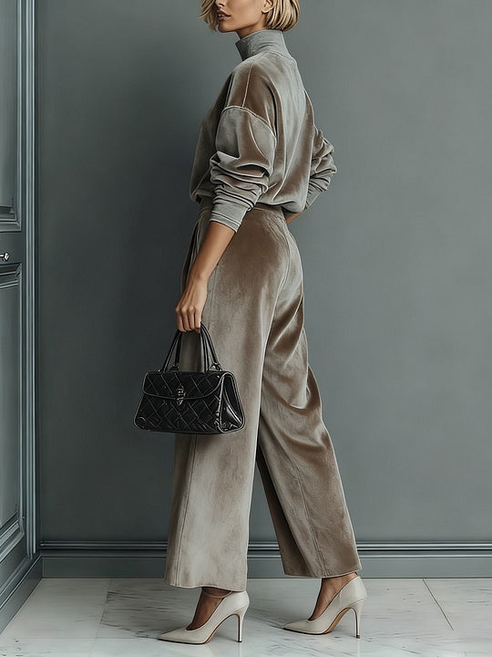Dames Tweedelige Set met Losse Top & Wijde Broek