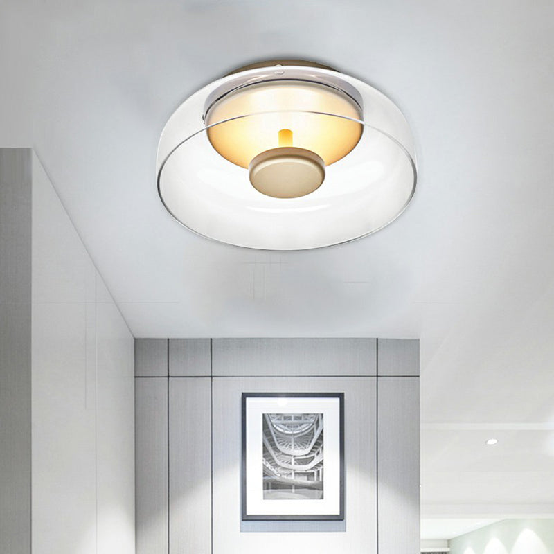 Elegante LED Plafondlamp van Glas en Metaal