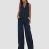 Tweedelige Zomerset Dames - Mouwloos Vest en Rechte Broek
