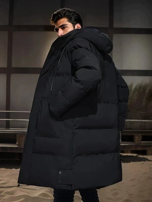 Elegante Lange Herenjas - Warm en Stijlvol Winterjack