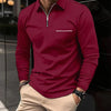 Poloshirt Heren Lange Mouwen met Rits - Stijlvol en Comfortabel