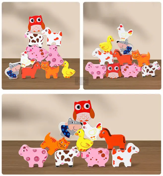 Houten Montessori Karotten Steckspel voor Kinderen 1-3 Jaar-mezamstore.nl