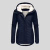 Dames winterjas met capuchon en imitatiebontvoering – warm en waterafstotend