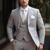 Heren 3-delig Slim Fit Pak – Klassiek Bruiloftspak met Gilet