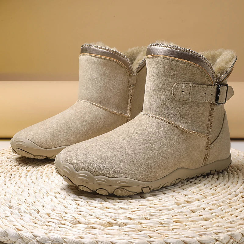 Dames Winter Enkellaarzen – Warme Laarzen met Antislip Zool