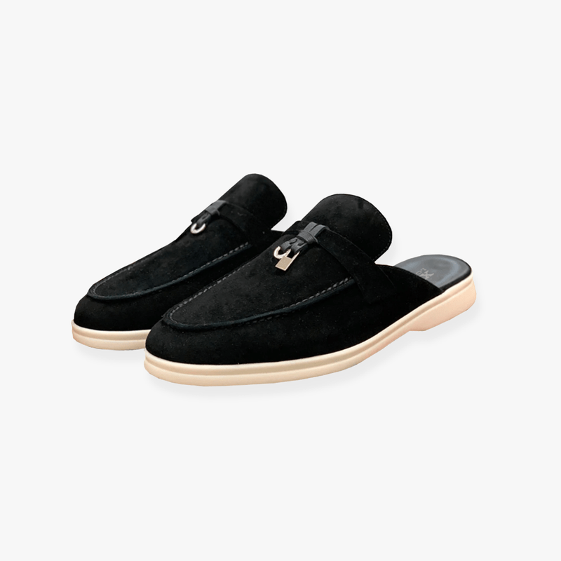 Dames Slip-on Mules met Elegante Gesp en Comfortzool