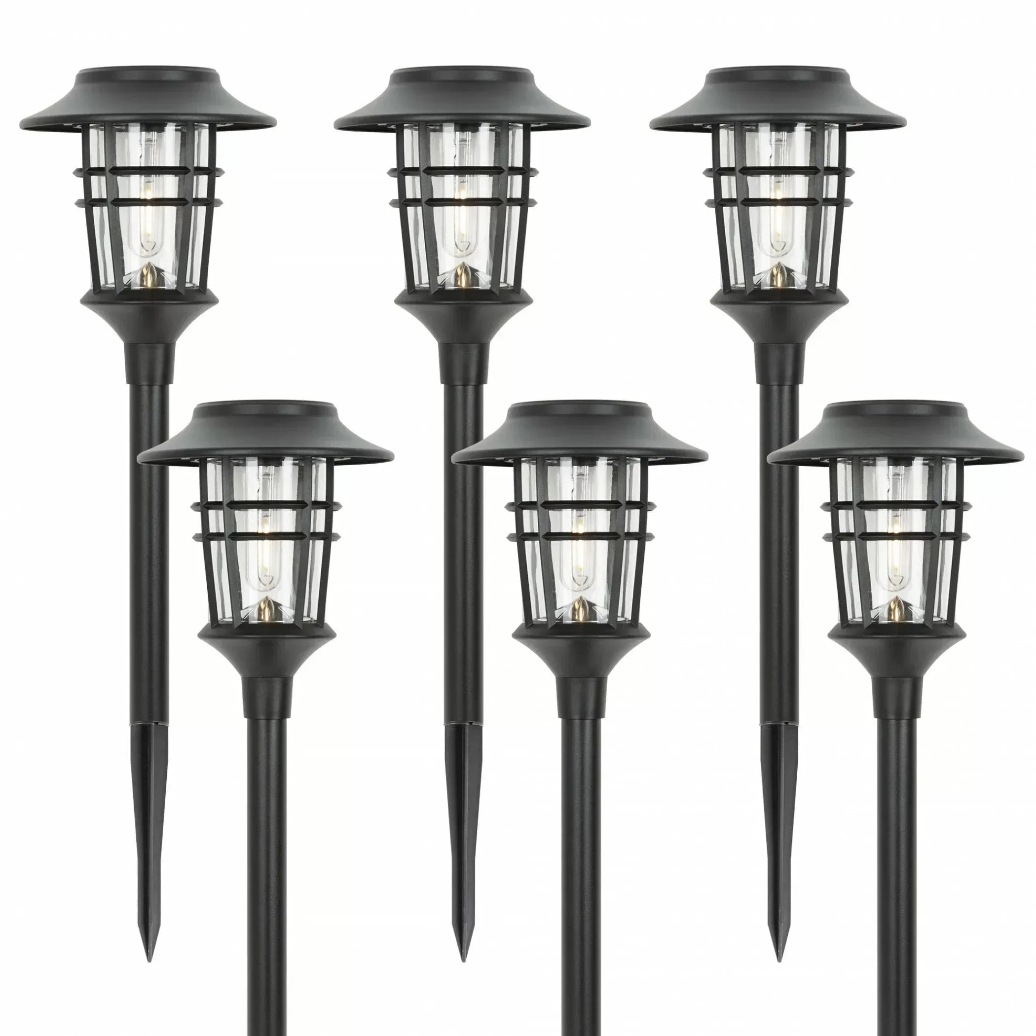 Zonne Tuinlampen Set van 6 - Sfeervolle Buitenverlichting